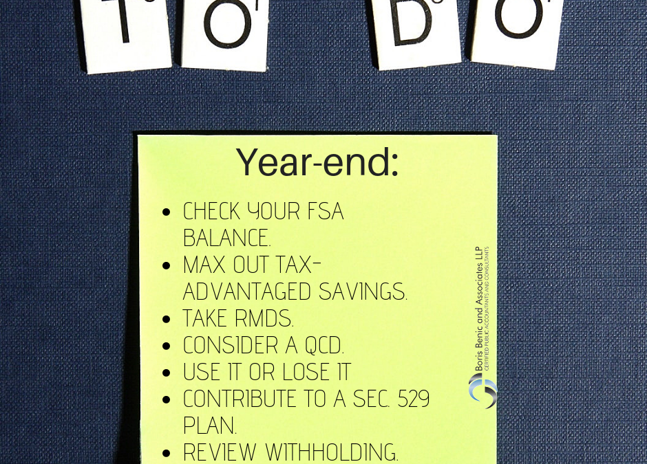 Year-end Tax and Financial To-do List for Individuals